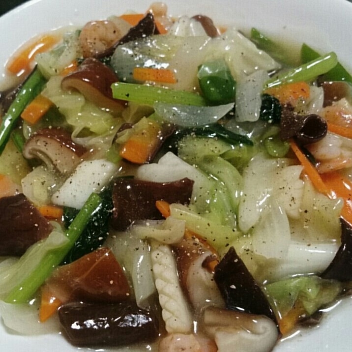 野菜たっぷり!キャベツで八宝菜、ヘルシーに!